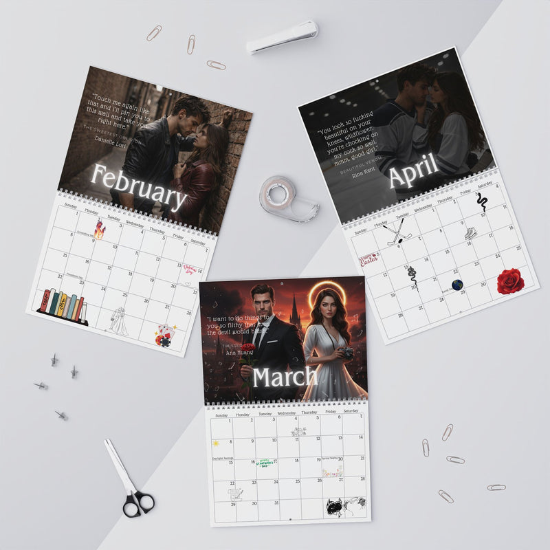 Spicy Book Quotes Wall Calendar 2026–2027