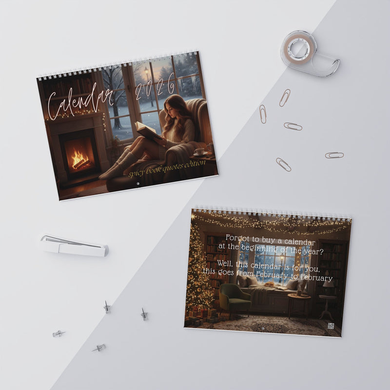 Spicy Book Quotes Wall Calendar 2026–2027