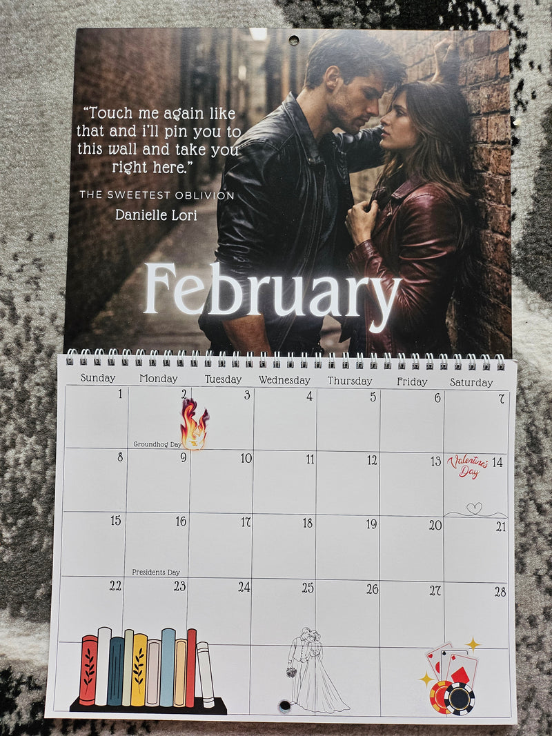 Spicy Book Quotes Wall Calendar 2026–2027
